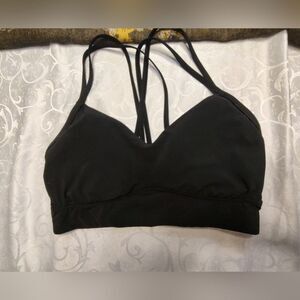 Target Black Women's All In Motion Strappy Bralette Size Medium EUC
